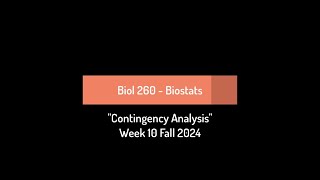 CSULB Biol 260 Fall 2024  Week 10 [upl. by Fesuoy]