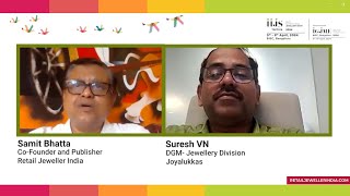 An Interview with Mr Suresh VN DGM Jewellery Division joyalukkasofficial on IIJS Tritiya 2024 [upl. by Aiciles]