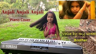 Anjali Anjali Anjali with Interlude Piano Cover by Riya  Anjali  Ilaiyaraaja  Riya Rhythms [upl. by Nefen]