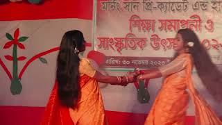 Dhim Tana Cover Dance  Mone Rong Legeche Basanta Eseche Dance Performance  MSPHS2023 [upl. by Naujyt]