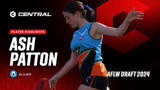 2024 AFLW Draft  Ash Patton Player Highlights [upl. by Gorlin]