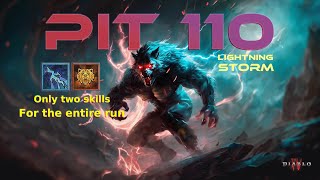 Werewolf Lightning Storm PIT 110 Clear No Holy Bolts Diablo 4 Druid Build [upl. by Argela]