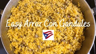 Puerto Rican🇵🇷 Arroz Con GandulesRice and Pigeon Peas [upl. by Arahsat]