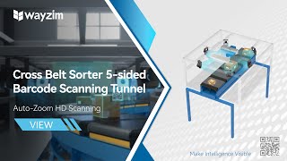 Cross Belt Sorter 5sided Barcode Scanning Tunnel [upl. by Selij]