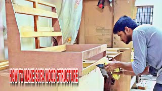 How to make sofa set frame structure wood structure making process sofa design [upl. by Lenny]