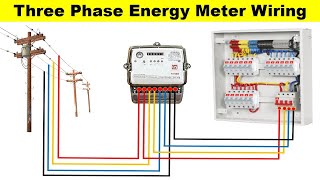 3 phase energy meter wiring amp installation in main power distribution board  electrical technician [upl. by Furlani904]