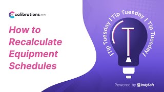 How to Recalculate Equipment Schedules [upl. by Limaj870]