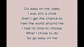 Adele  Easy On Me Lyrics [upl. by Dahle]