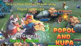 This is how Global Player play Popol and Kupa  Top Global 1 Popol and Kupa Gameplay  Mobile legend [upl. by Arriec]