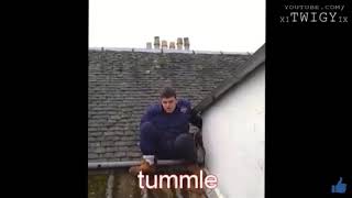 Funny Scottish guy gets stuck on a roof funniest Scottish video ever [upl. by Airamalegna326]