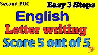 2nd PUC English letter writing  job application  English grammar [upl. by Lamaaj]