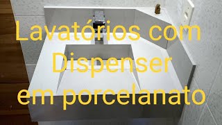 lavatório de suite e banheiro social em porcelanato com Dispenser [upl. by Radke]