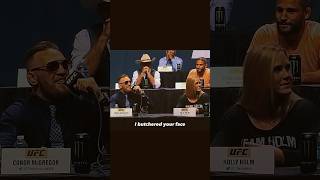 Conor McGregor vs Chad Mendes At The Press Conference conormcgregor chadmendes foryoupage [upl. by Htenywg654]