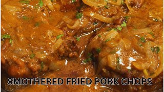 Delicious Smothered Pork Chops And Onion Gravy Recipe porkrecipe easyrecipe [upl. by Aihsenor615]