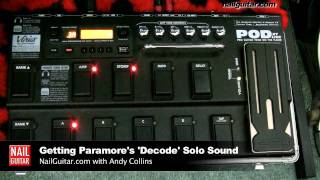 How To Get The Paramore Decode Electric Guitar Solo Distortion Sound Using POD XT Live Line 6 [upl. by Edithe]