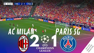 AC MILAN vs PARIS SAINT GERMAIN 21 MATCH HIGHLIGHTS • Video Game Simulation amp Recreation [upl. by Verity68]