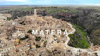 Flying Over Matera Italy  4K Drone Footage [upl. by Eladnek]