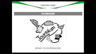 9WHAT IS JOURNALISM Definition [upl. by Navinod]