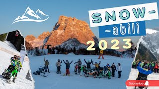 SNOWabili 2023  Full video  ALLEGHE  DOLOMITI  How to enjoy Snowbike and motoslitta [upl. by Solorac]