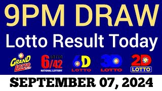 Lotto Result Today 9pm Draw September 7 2024 Swertres Ez2 PCSO Live Result [upl. by Adnahsor689]