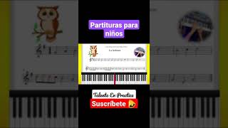 ✅Un elefante se balanceaba en PIANO  La lechuza en Piano  Partituras y canciones para niños 🎹 [upl. by Namyw887]