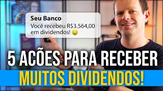 DIVIDENDOS 5 AÇÕES BARATAS para GANHAR DINHEIRO [upl. by Disini]