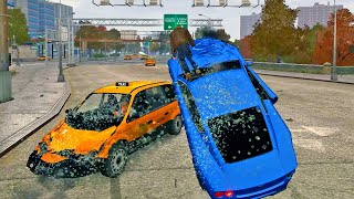 GTA 4 Car Crashes Compilation with Slow Motion [upl. by Tosch567]