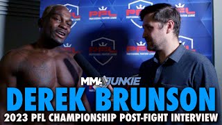 Derek Brunson Explains Jake Paul Callout After PFL Debut Down to Fight Bellator Champ Johnny Eblen [upl. by Gabbey]