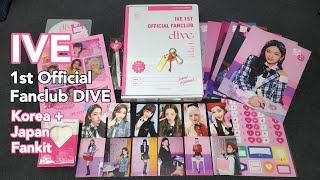 Unboxing IVE  1st Official Fanclub DIVE Membership Kit Korea  Japan ver [upl. by Ettenuahs]