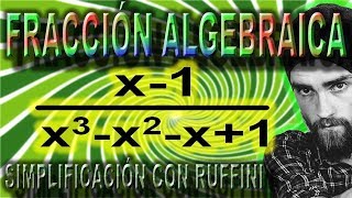 SIMPLIFICACIÓN DE FRACCIONES ALGEBRAICAS Con Ruffini 😀 Factorización De Polinomios 2 [upl. by Reba242]