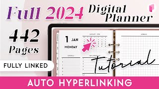 How to make a Full Digital Planner for 2024  Hyperlinked [upl. by Ewan]