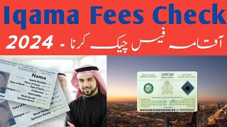 Iqama Fees Check karna 2024 آقامہ فیس چیک کرنا2024 How to Check Iqama Fees Saudi Arabia [upl. by Catt]