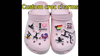 Custom croc charms on your logo cute shoes shorts diy business beautiful [upl. by Une983]