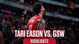 Tari Eason 27 points Highlights vs Golden State Warriors l Houston Rockets [upl. by Egdirdle]