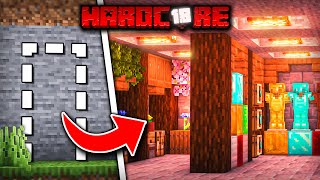 I Built a Secret Underground Base in Hardcore Minecraft [upl. by Eidac]