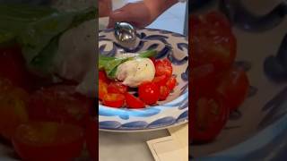 Caprese Salad made with freshest mozzarella  tomato amp basil [upl. by Atinauq]