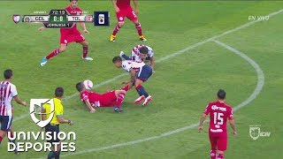 Terrible ‘plancha’ de Osvaldo González a ‘Chofis’ que le cuesta la roja [upl. by Kathie]