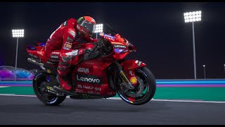 FRANCESCO BAGNAIA VS MARC MARQUEZ MOTOGP DOHA QATAR 2024 SEASONS MOD ON BOARD CAMERA [upl. by Allenod]