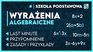 WYRAŻENIA ALGEBRAICZNE 🧮  SZYBKA POWTÓRKA ✅️  Matematyka Szkoła Podstawowa [upl. by Hare]