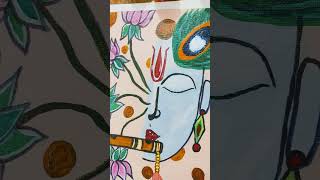 Radhe Radhe ðŸ¦šðŸªˆ trending art fabricpaint painting [upl. by Nee993]