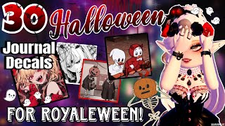 Royale High 👻 Halloween 🎃 Decals For Your Journal  ROYALLOWEEN 💀👑  Roblox Royale High [upl. by Sheri]