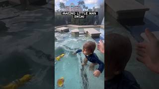 LEARNING TO SWIM SHORT DISTANCES  swim lesson tips for kids [upl. by Nacim]