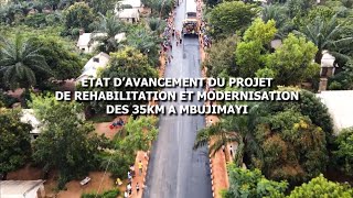 État davancement du projet 35Km à Mbujimayi 30072024 [upl. by Leuqar]