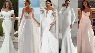 100 Stunning Wedding Dress Styles Aline Mermaid High Neck Detachable Skirts amp Sheath Dresses [upl. by Damle]