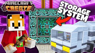 I built a HUGE AE2 STORAGE SYSTEM in Minecraft Create Mod [upl. by Dyann]