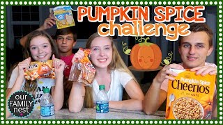 TESTING GROSS PUMPKIN SPICE FOODS COUPLES CHALLENGE [upl. by Annetta60]