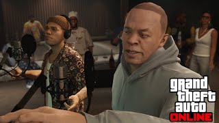 Dr Dre ft Anderson Paak Recording a Song in the GTA Online Studio [upl. by Anaibib]