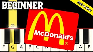 McDonalds Theme Song  Im loving it Add Outro  Fast and Slow Piano tutorial  Beginner [upl. by Secnirp904]