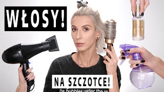 UKŁADANIE KRÓTKICH WŁOSÓW NA OKRĄGŁEJ SZCZOTCE 💁‍♀️ The Glam Devil [upl. by Ihana]