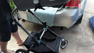 Bugaboo fox 3 folding and putting into boot with Bassinet attachment [upl. by Aikrahs750]